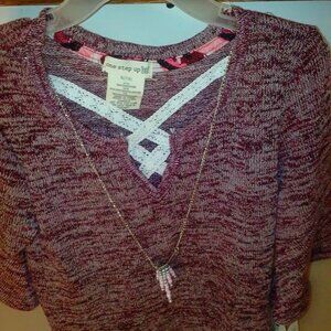 Girls Wine Sweater dress 2 piece